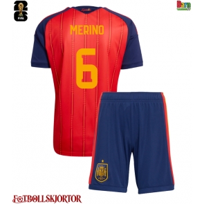 Spanien Mikel Merino #6 Hemmakläder Barn VM 2026 Kortärmad (+ Korta byxor)